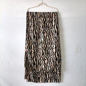 Sea & Sun Beachwear Womens Beige Animal Print Neck Warmer Scarf One Size